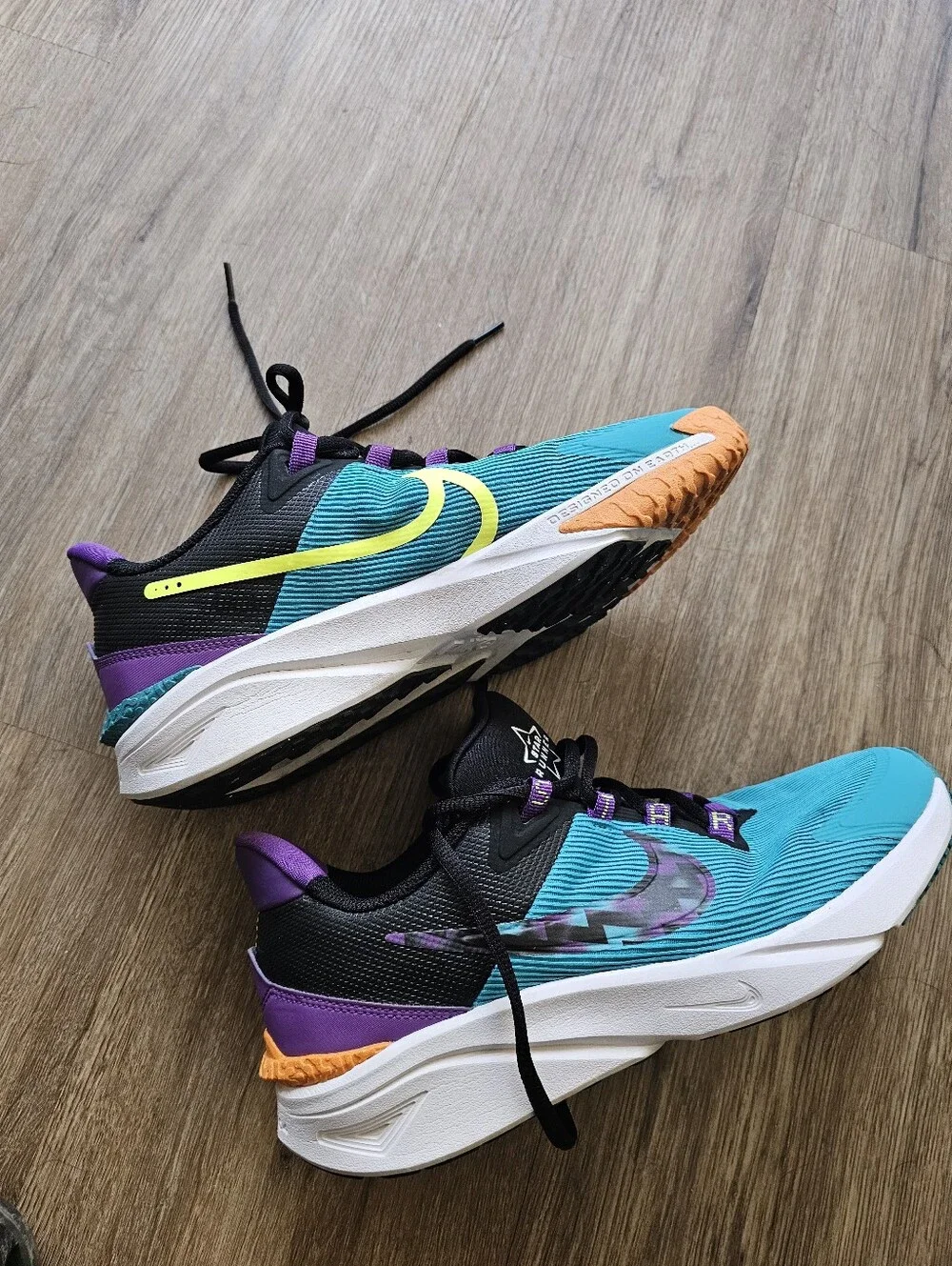 Nike Teal, Purple & Yellow Athletic Sneakers